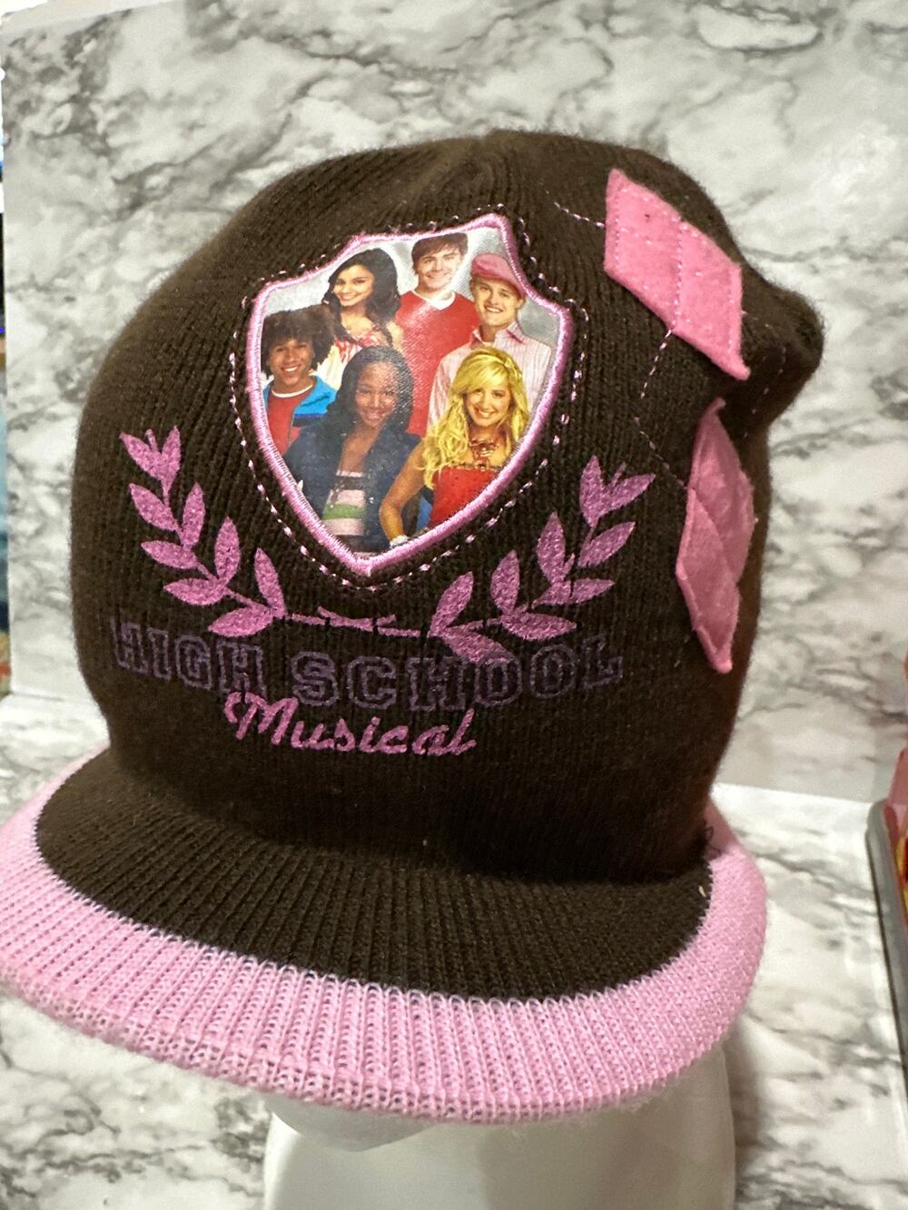 High school musical argyle knit hat with brim